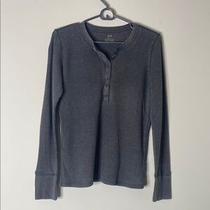 Aerie Gray Button Down Shirt